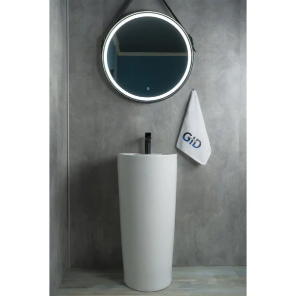 Раковина напольная GID Autonomo Nb131 40 см белая 81112 (детальная фотография), напольные, свободностоящие