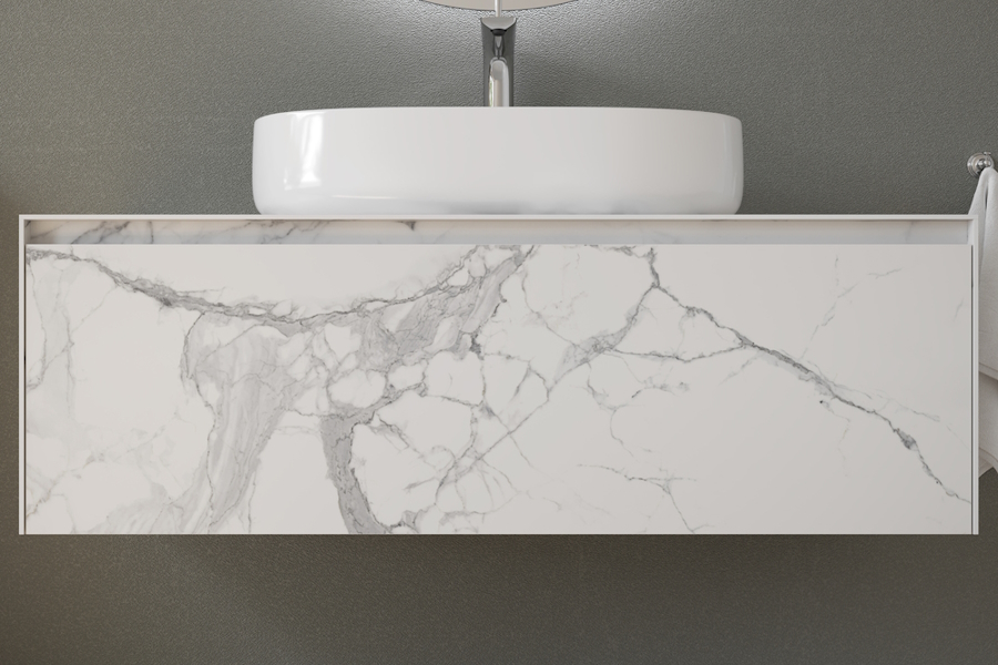 Тумба под раковину подвесная Sancos Stone 120 см statuario white ST120SV (детальная фотография), по запросу