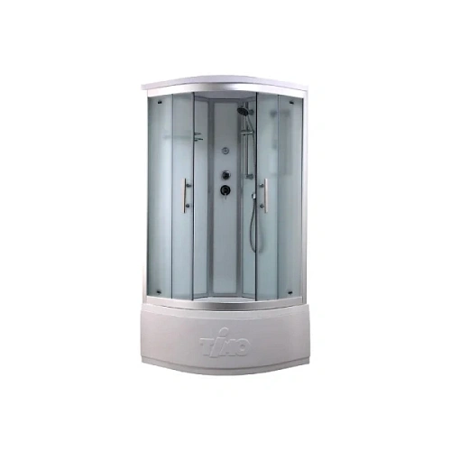 Душевая кабина Timo Standart 90x90 см профиль хром стекло матовое - фото 3