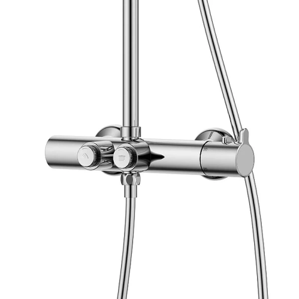 Душевая стойка Cezares Eco хром ECO-CD-T-01 (детальная фотография), с тропическим душем