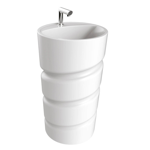 Раковина напольная Creavit Spiral 48 см белая CL084-00CB00E-0000 (детальная фотография)