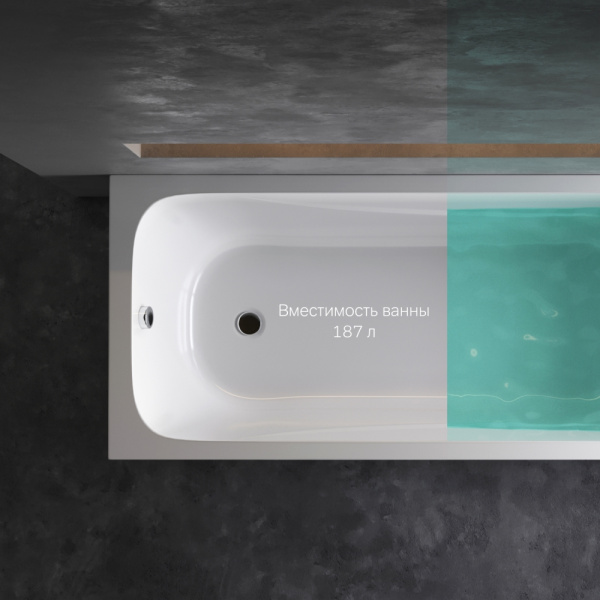 Ванна акриловая Am.Pm Sense 170х70 см белая W76A-170-070W-A (детальная фотография), белые