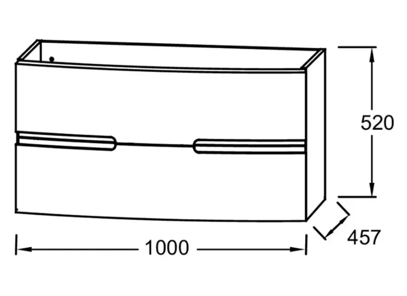 Тумба под раковину подвесная Jacob Delafon Nona 100 см глянцевый темно-синий EB1889RU-G98 (детальная фотография), в наличии
