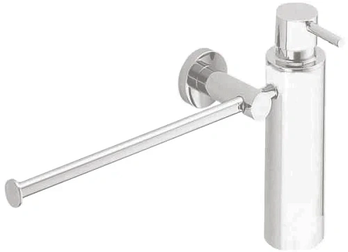 Полотенцедержатель с дозатором для мыла Colombo Plus белый матовый - фото 2