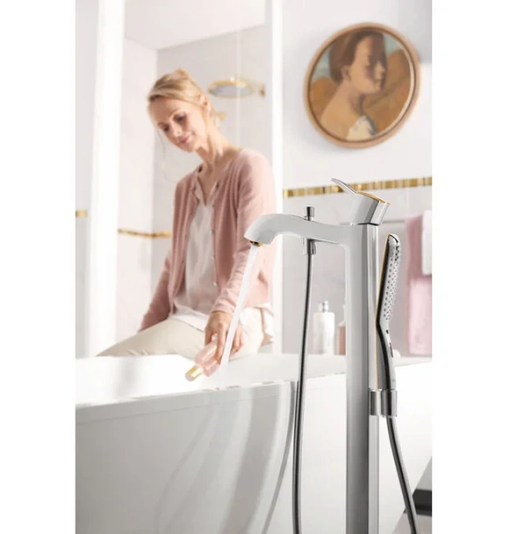 Смеситель для ванны Hansgrohe Metropol Classic хром/золото 31445090 (детальная фотография), современные, hi-tech