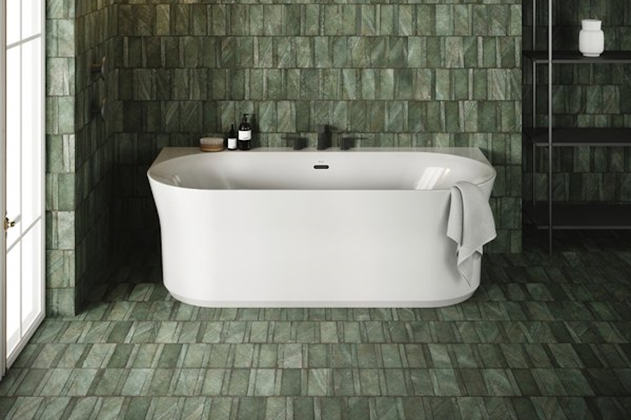 Ванна акриловая Ravak Ypsilon 180x90 см перелив черный XC00100035 (детальная фотография), без гидромассажа, большие