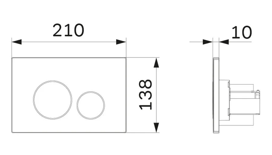 Клавиша смыва Am.Pm Pro L пневматическая белая I049001 (детальная фотография), в наличии