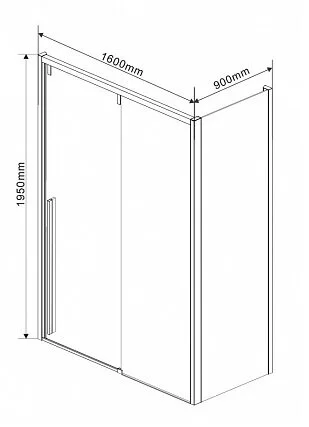 Душевой уголок Vincea Lugano 160x90 см хром VSR-1L9016CL-1 (детальная фотография), прямоугольные