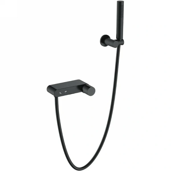 Смеситель для ванны Boheme Stick черный 123-BB (детальная фотография)