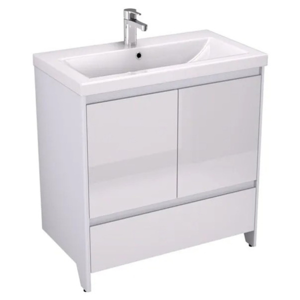 Тумба с раковиной напольная Velvex Klaufs tnKLA.80.2D.1Y-61 80 см МДФ (детальная фотография), в наличии, по запросу