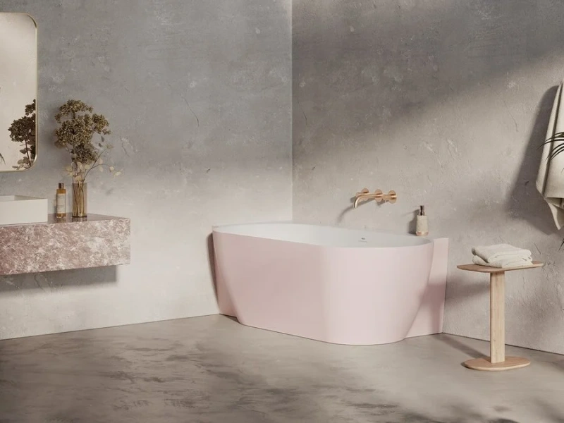 Ванна акриловая Ravak Freedom Corner II TEC L/P CC91600000/CC81600000, 175 x 86 см, розовая, слив-перелив белый, левая/правая (детальная фотография), угловые, приставные, встраиваемые