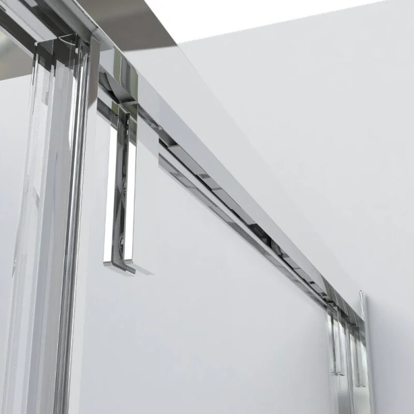 Душевой уголок Vincea Lugano 120x100 см вороненая сталь стекло прозрачное VSR-1L1012CLGM-1 (детальная фотография), современные, hi-tech