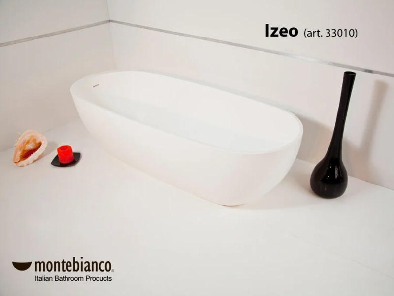 Ванна из литьевого мрамора Montebianco Izeo 33010 170 х 70 см (детальная фотография), овальные
