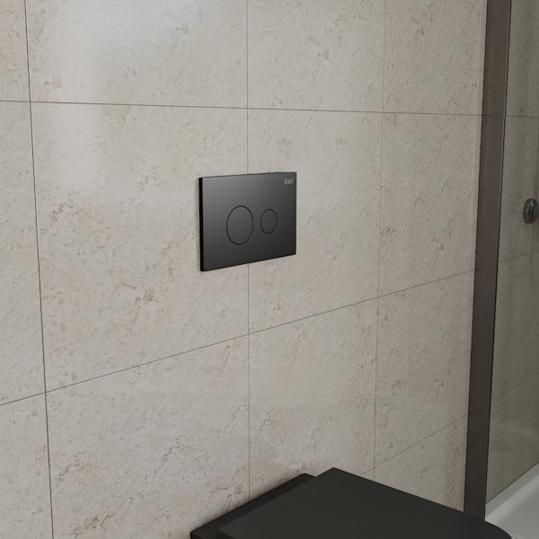 Клавиша смыва D&K Venice черная DB1029025 (детальная фотография), слив эконом-стандарт с двумя клавишами