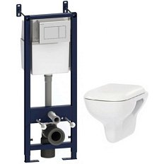 Унитаз с инсталляцией Am.Pm Like с сиденьем микролифт