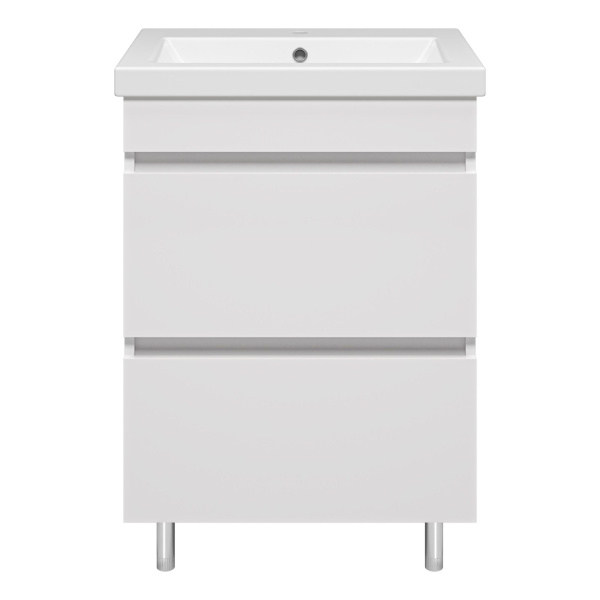 Тумба с раковиной напольная Misty Енисей 60 см с ящиками (детальная фотография)