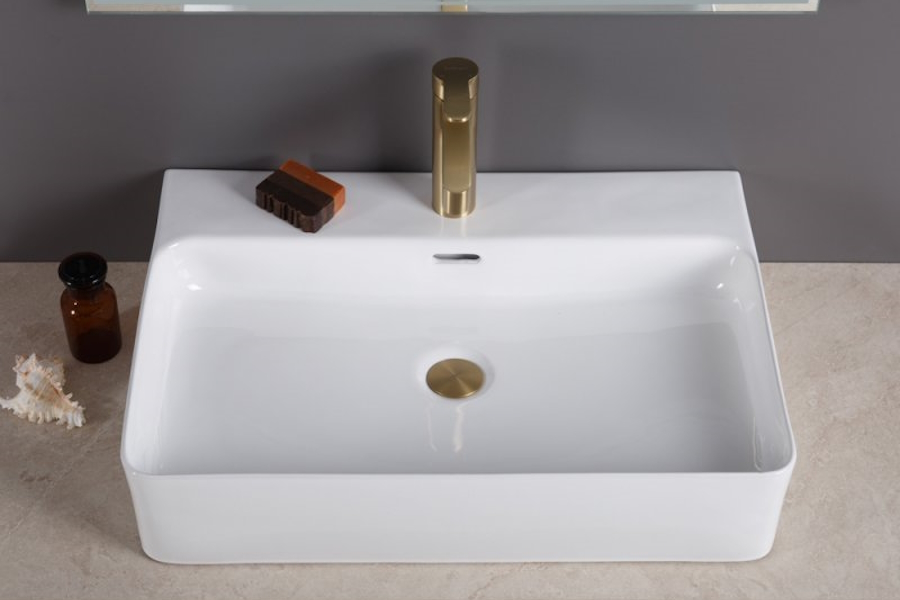 Раковина BelBagno 60 см накладная BB1338 (детальная фотография), белые