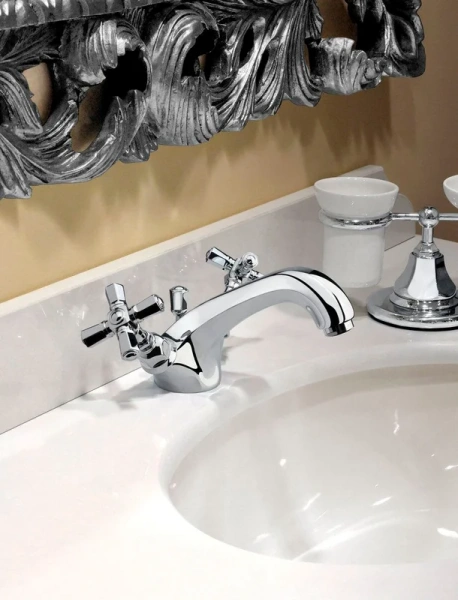 Смеситель для раковины Nicolazzi Teide Foure двухрычажный хром 1932CR45 (детальная фотография), для раковины