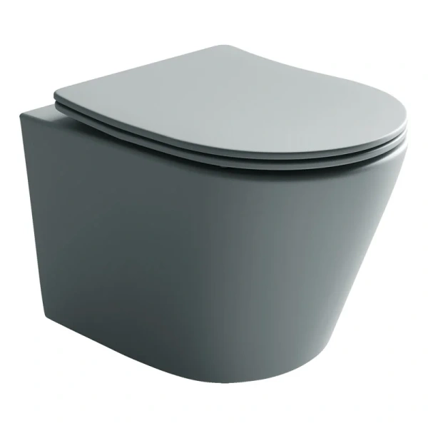 Унитаз подвесной Ceramica Nova Balearica антрацит CN6000MH (детальная фотография)