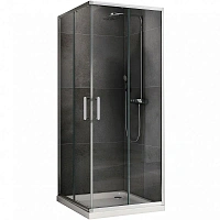 Душевой уголок Abber Schwarzer Diamant 100x100 см профиль хром