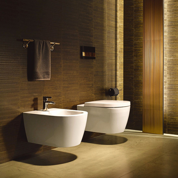 Унитаз подвесной Duravit ME by Starck с сиденьем микролифт 45290900A11 (детальная фотография), подвесные, встраиваемые