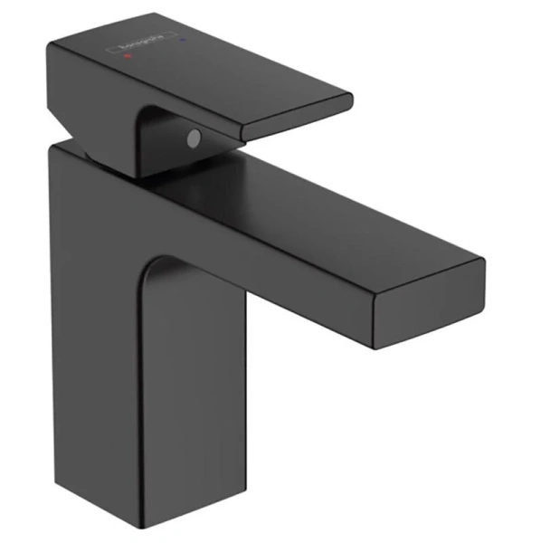 Смеситель для раковины Hansgrohe Vernis Shape матовый черный, без донного клапана 71569670 (детальная фотография)
