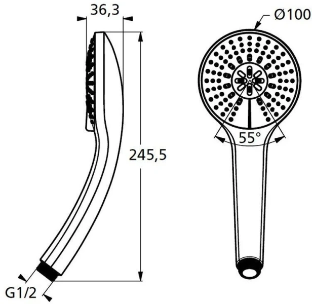 Душевой комплект Ideal Standard Alpha 7 в 1 BD003AA (детальная фотография), душевые комплекты, наборы index_1