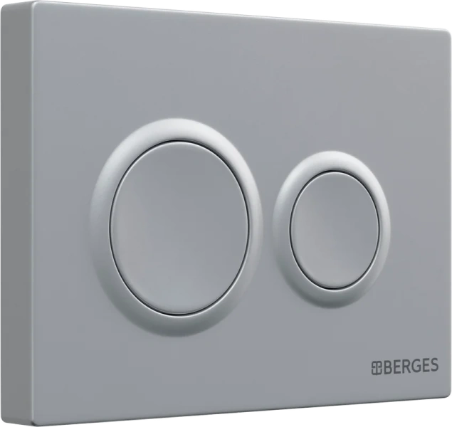 Инсталляция для унитаза BERGES Novum кнопка матовый хром 040262 (детальная фотография), настенные, напольные