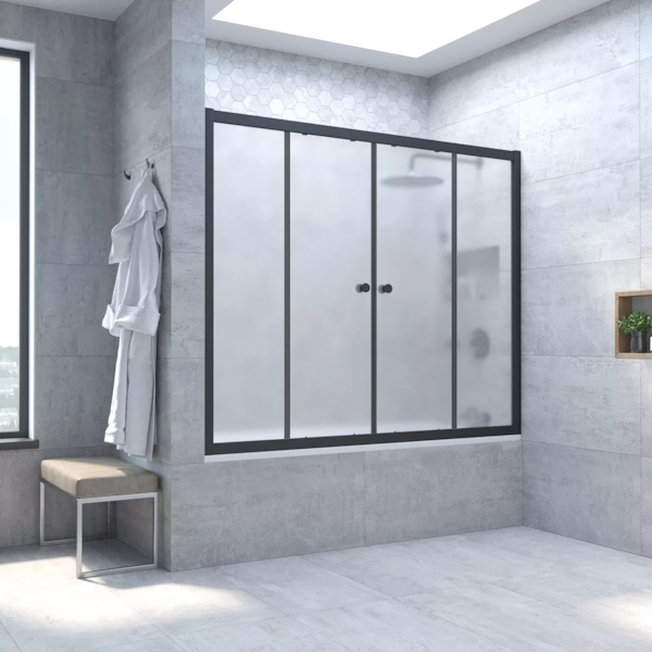 Душевая шторка на ванную стекло сатин Vegas-glass Z2V 170 10 (детальная фотография), современные, hi-tech index_1