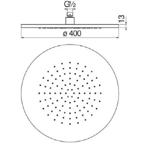 Верхний душ Nobili Rubinetterie хром AD139/114CR (детальная фотография), верхние души