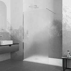 Душевая перегородка RGW Walk In WA-010 90 см стекло матовое-сатинат, профиль хром