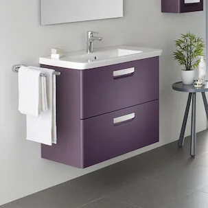 Тумба под раковину подвесная Roca The Gap 60 см фиолетовая ZRU9302742 (детальная фотография), подвесная, пристенная