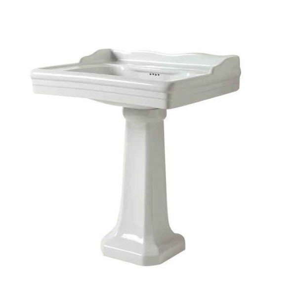 Раковина, цвет белый, одно отверстие под смеситель, Azzurra Guinone GIU200 58/ALZA bi*1 (детальная фотография), подвесные