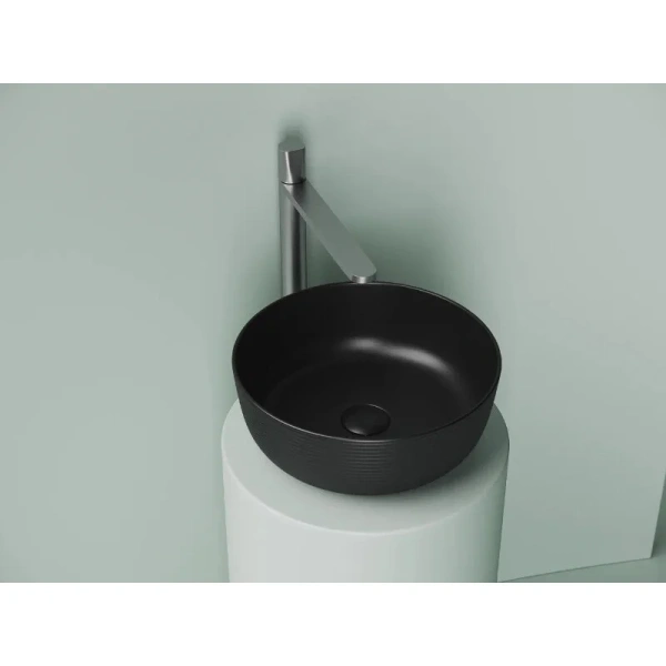 Раковина Ceramica Nova Element 35 см черная матовая CN6073MB (детальная фотография), накладные (на столешницу)