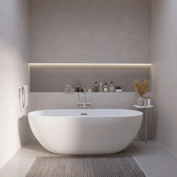 Ванна акриловая Grossman Classic GR-12502, 170 x 75 см, белая (детальная фотография), современныe, hi-tech