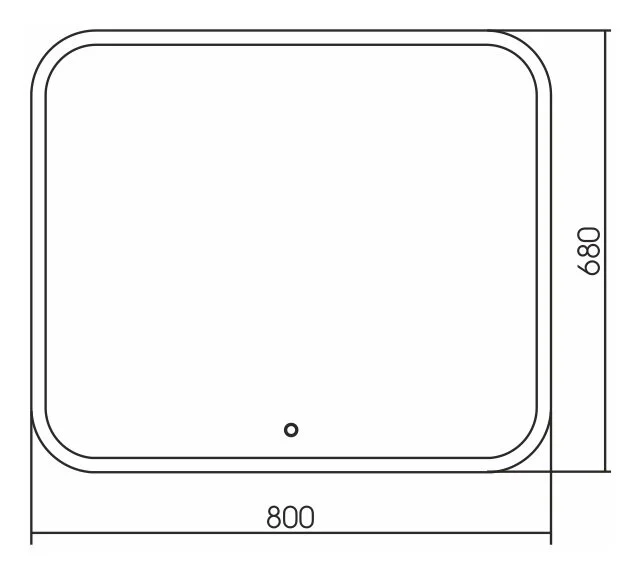 Зеркало с подсветкой Grossman Comfort 80 см прямоугольное 680680 (детальная фотография), в наличии