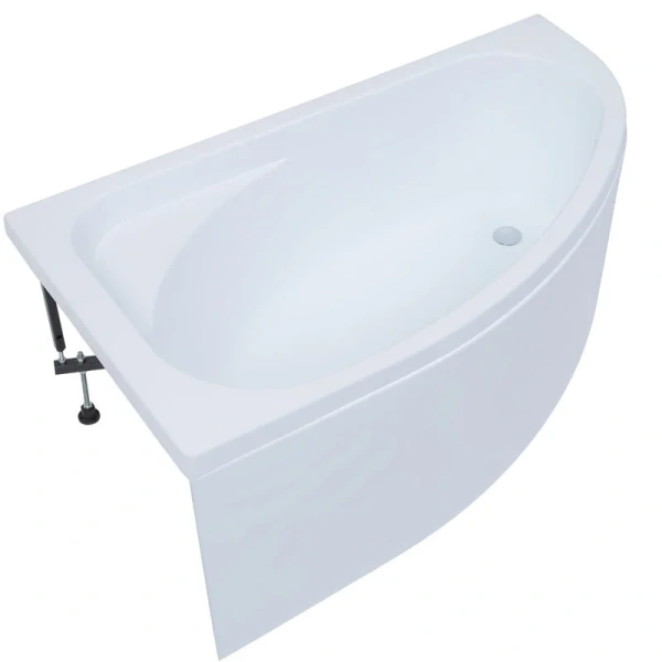 Акриловая ванна Aquanet Mia 140 x 80 см, цвет белый 00246817 (детальная фотография), современныe, hi-tech