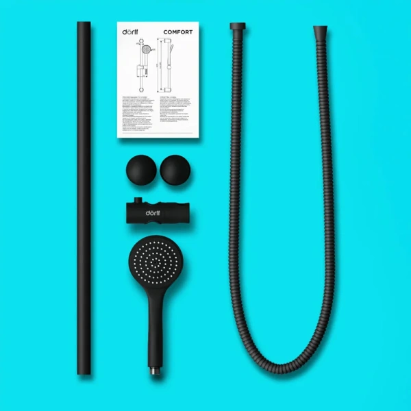 Душевой гарнитур Dorff Comfort черный D0108000BL (детальная фотография) index_1