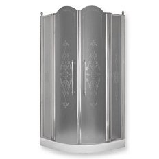 Душевой уголок Migliore Diadema 90х90 см стекло прозрачное декорированное