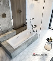 Ванна чугунная Goldman Saga SG18080, 180 х 80 см, цвет белый