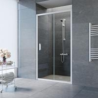 Душевая дверь профиль белый стекло прозрачное Vegas-glass