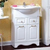 Тумба для раковины, цвет белый глянец, Бриклаер Анна 60