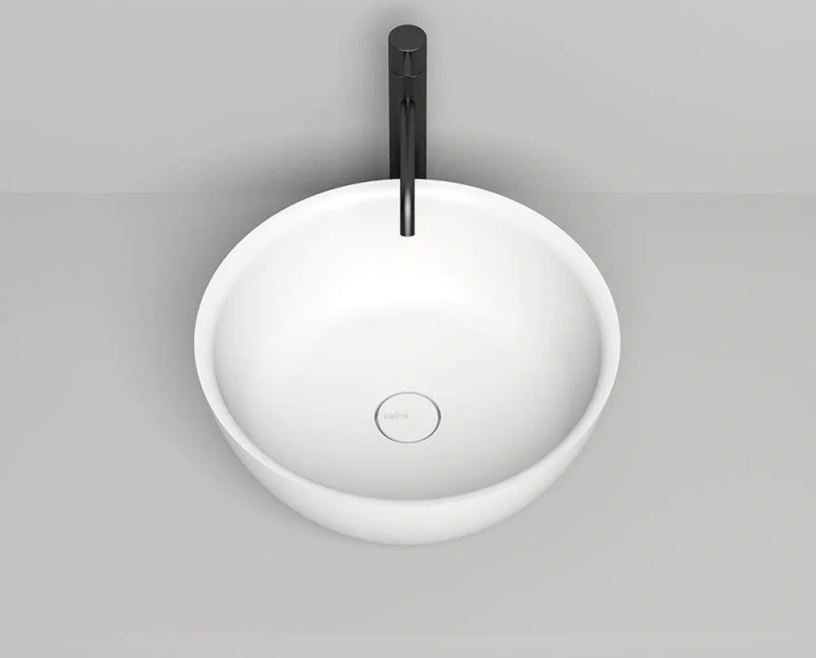 Раковина Salini Alda 02 42 см накладная, белый матовый 1102210M (детальная фотография), накладные (на столешницу), пристенные