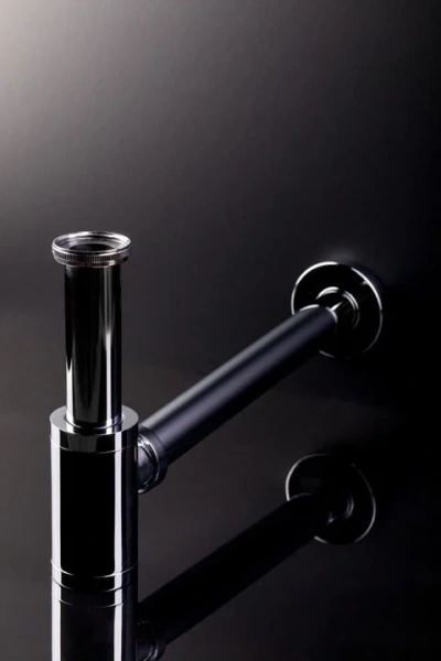 Сифон для раковины Boheme Black черный матовый  609-B (детальная фотография), современные, hi-tech