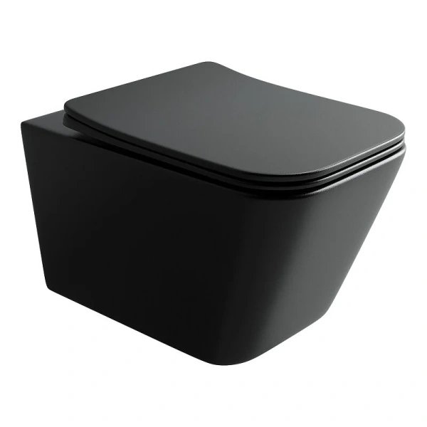 Унитаз подвесной Ceramica Nova Metric черный матовый CN3007MB (детальная фотография)