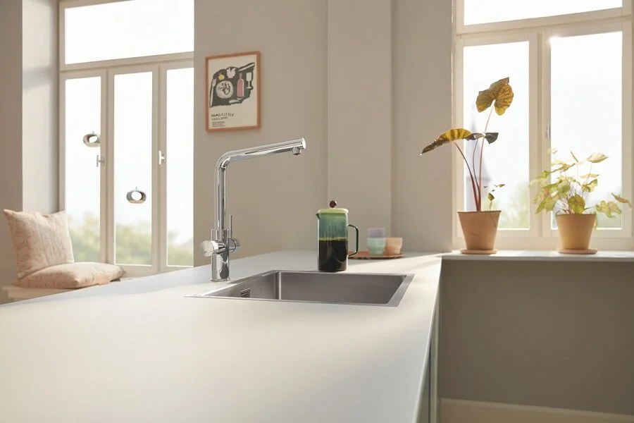 Смеситель для питьевой воды Grohe Blue Pure хром 30589000 (детальная фотография), на мойку, на столешницу