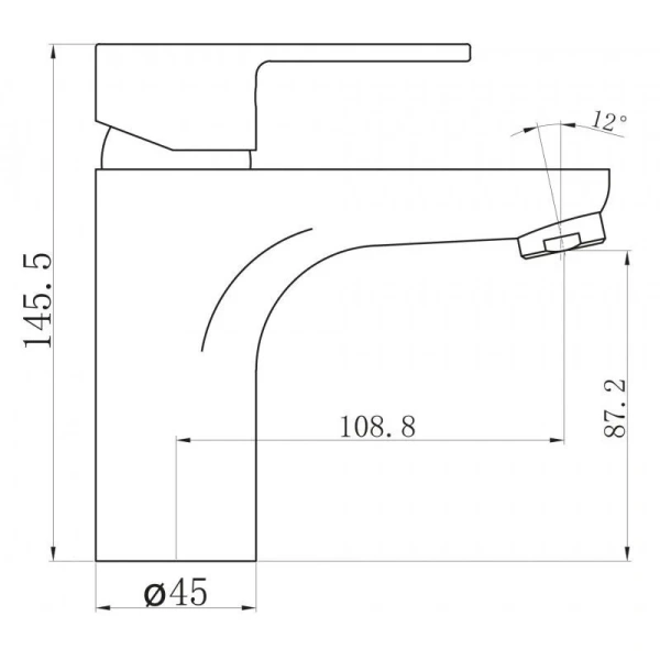 Смеситель для раковины BelBagno Loyd однорычажный LOY-LVM-CRM (детальная фотография), для раковины