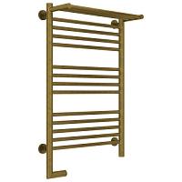 Полотенцесушитель электрический левый, с полкой цвет состаренная бронза Сунержа Богема 2.0 800х500