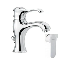 Смеситель для раковины белый матовый Emmevi Tiffany