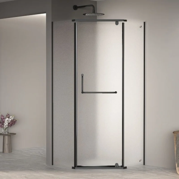 Душевой уголок RGW Passage PA-081B 120x120 см профиль черный, стекло матовое 35088122-24 (детальная фотография)